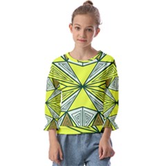 Abstract Pattern Geometric Backgrounds  Kids  Cuff Sleeve Top