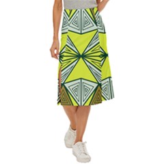 Abstract Pattern Geometric Backgrounds  Midi Panel Skirt