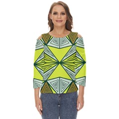 Abstract Pattern Geometric Backgrounds  Cut Out Wide Sleeve Top