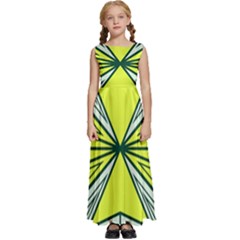 Abstract Pattern Geometric Backgrounds  Kids  Satin Sleeveless Maxi Dress