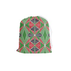 Abstract Pattern Geometric Backgrounds  Drawstring Pouch (medium) by Eskimos