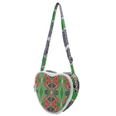 Abstract Pattern Geometric Backgrounds  Heart Shoulder Bag by Eskimos