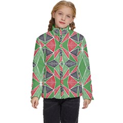 Abstract Pattern Geometric Backgrounds  Kids  Puffer Bubble Jacket Coat