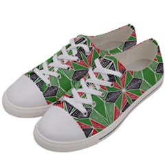 Abstract Pattern Geometric Backgrounds  Men s Low Top Canvas Sneakers by Eskimos