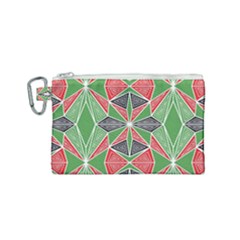 Abstract Pattern Geometric Backgrounds  Canvas Cosmetic Bag (small) by Eskimos