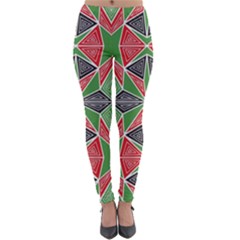 Abstract Pattern Geometric Backgrounds  Lightweight Velour Leggings