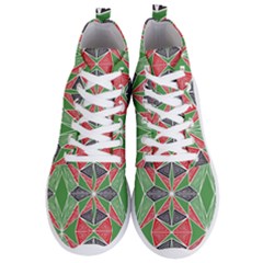 Abstract Pattern Geometric Backgrounds  Men s Lightweight High Top Sneakers by Eskimos