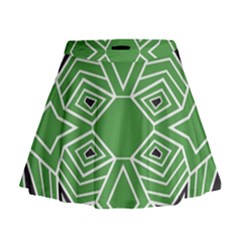 Abstract Pattern Geometric Backgrounds  Mini Flare Skirt by Eskimos