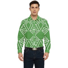 Abstract Pattern Geometric Backgrounds  Men s Long Sleeve  Shirt