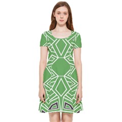 Abstract Pattern Geometric Backgrounds  Inside Out Cap Sleeve Dress