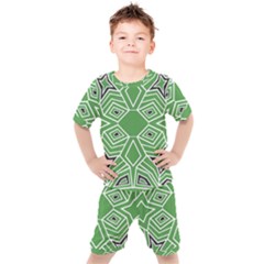 Abstract Pattern Geometric Backgrounds  Kids  Tee And Shorts Set by Eskimos