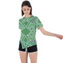 Abstract pattern geometric backgrounds  Asymmetrical Short Sleeve Sports Tee View1