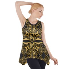 Abstract Pattern Geometric Backgrounds Side Drop Tank Tunic by Eskimos