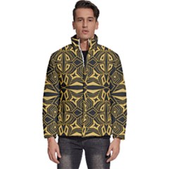 Abstract Pattern Geometric Backgrounds Men s Puffer Bubble Jacket Coat by Eskimos