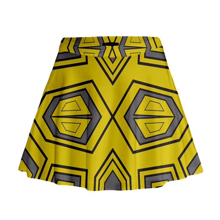 Abstract pattern geometric backgrounds Mini Flare Skirt