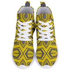 Abstract Pattern Geometric Backgrounds Women s Lightweight High Top Sneakers by Eskimos