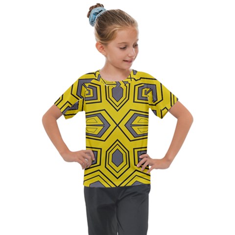 Abstract Pattern Geometric Backgrounds Kids  Mesh Piece Tee by Eskimos