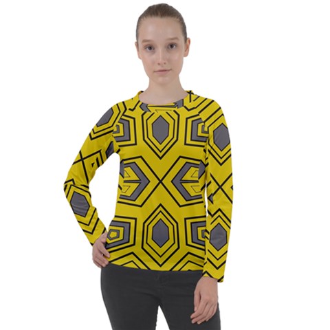 Abstract Pattern Geometric Backgrounds Women s Long Sleeve Raglan Tee by Eskimos