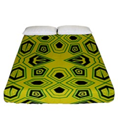 Abstract Pattern Geometric Backgrounds  Fitted Sheet (california King Size) by Eskimos