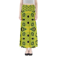 Abstract Pattern Geometric Backgrounds  Full Length Maxi Skirt by Eskimos