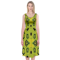 Abstract Pattern Geometric Backgrounds  Midi Sleeveless Dress by Eskimos