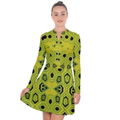 Abstract Pattern Geometric Backgrounds  Long Sleeve Panel Dress by Eskimos