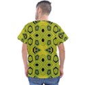 Abstract pattern geometric backgrounds  Men s V-Neck Scrub Top View2