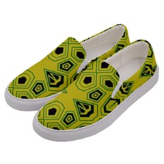 Abstract Pattern Geometric Backgrounds  Men s Canvas Slip Ons by Eskimos