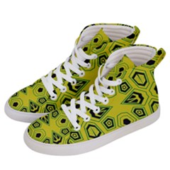 Abstract Pattern Geometric Backgrounds  Women s Hi-top Skate Sneakers by Eskimos