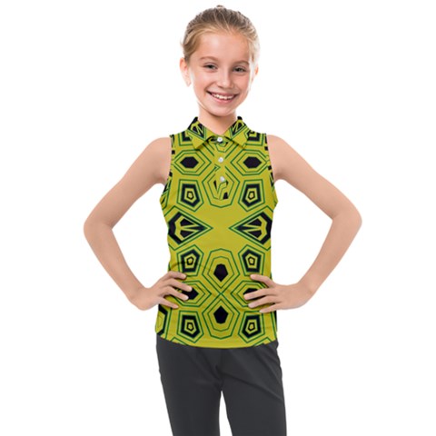 Abstract Pattern Geometric Backgrounds  Kids  Sleeveless Polo Tee by Eskimos