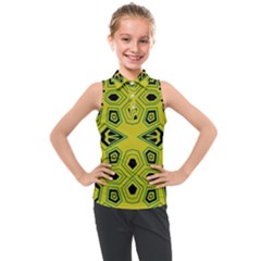 Abstract Pattern Geometric Backgrounds  Kids  Sleeveless Polo Tee