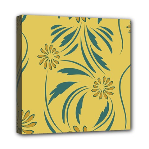 Folk Flowers Print Floral Pattern Ethnic Art Mini Canvas 8  X 8  (stretched) by Eskimos