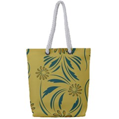 Folk Flowers Print Floral Pattern Ethnic Art Full Print Rope Handle Tote (small) by Eskimos