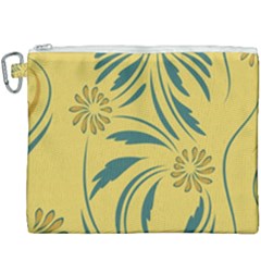 Folk Flowers Print Floral Pattern Ethnic Art Canvas Cosmetic Bag (xxxl) by Eskimos