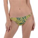 Folk flowers print Floral pattern Ethnic art Ring Detail Bikini Bottom View1