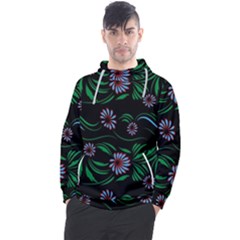 Folk Flowers Print Floral Pattern Ethnic Art Men s Pullover Hoodie by Eskimos