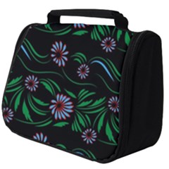 Folk Flowers Print Floral Pattern Ethnic Art Full Print Travel Pouch (big) by Eskimos