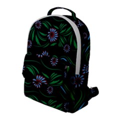 Folk Flowers Print Floral Pattern Ethnic Art Flap Pocket Backpack (large) by Eskimos