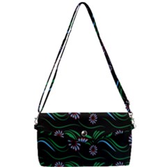 Folk Flowers Print Floral Pattern Ethnic Art Removable Strap Clutch Bag by Eskimos