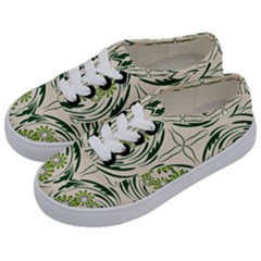 Folk Flowers Print Floral Pattern Ethnic Art Kids  Classic Low Top Sneakers by Eskimos