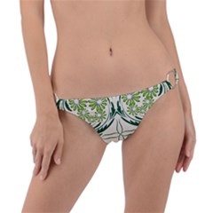 Folk Flowers Print Floral Pattern Ethnic Art Ring Detail Bikini Bottom by Eskimos