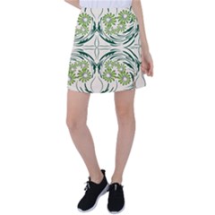 Folk Flowers Print Floral Pattern Ethnic Art Tennis Skirt by Eskimos