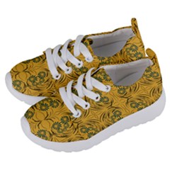 Folk Flowers Print Floral Pattern Ethnic Art Kids  Lightweight Sports Shoes by Eskimos