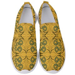 Folk Flowers Print Floral Pattern Ethnic Art Men s Slip On Sneakers by Eskimos