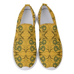 Folk Flowers Print Floral Pattern Ethnic Art Women s Slip On Sneakers by Eskimos