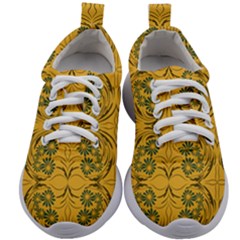 Folk Flowers Print Floral Pattern Ethnic Art Kids Athletic Shoes by Eskimos