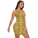 Folk flowers print Floral pattern Ethnic art Draped Bodycon Dress View3