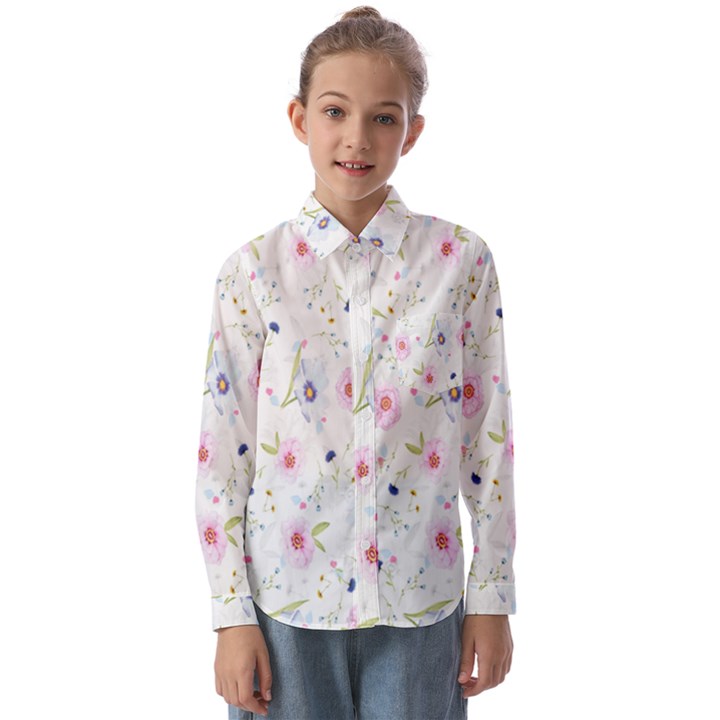 Background-a 007 Kids  Long Sleeve Shirt