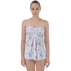 Background-a 007 Babydoll Tankini Set