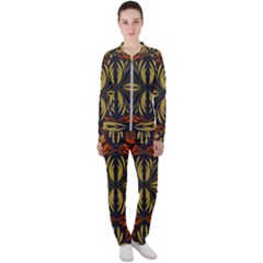 Folk Flowers Print Floral Pattern Ethnic Art Casual Jacket And Pants Set by Eskimos